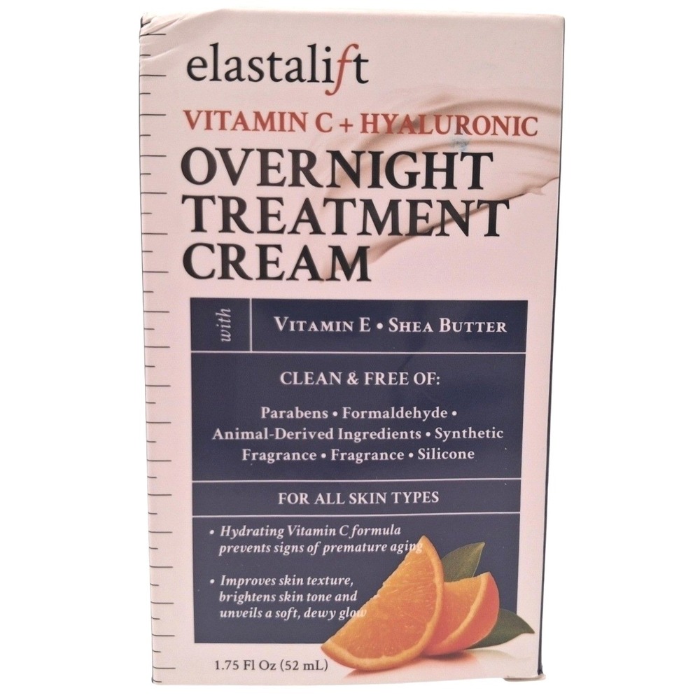 Elastalift Overnight Treatment Cream Women 1.75oz New Vitamin C Hyaluronic Acid